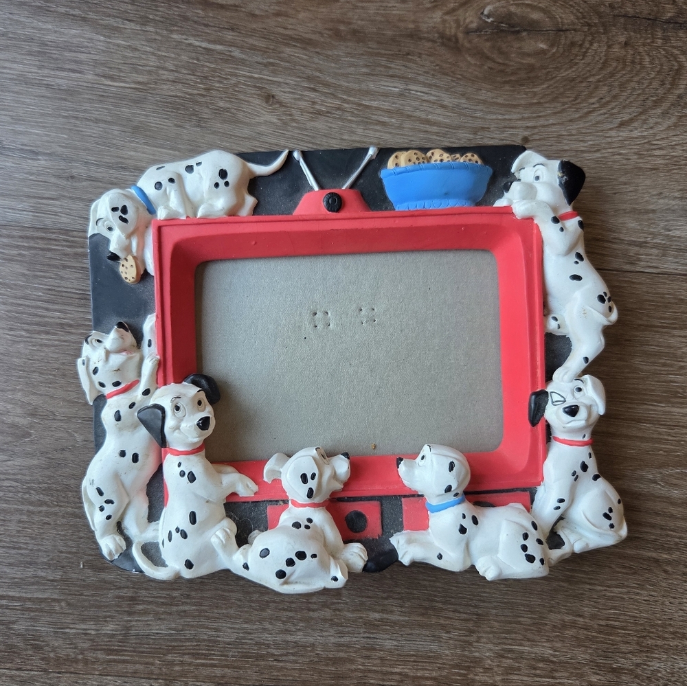 Vintage Walt Disney Company 101 Dalmation Puppies Watching TV Picture Frame - Picture 2 of 12